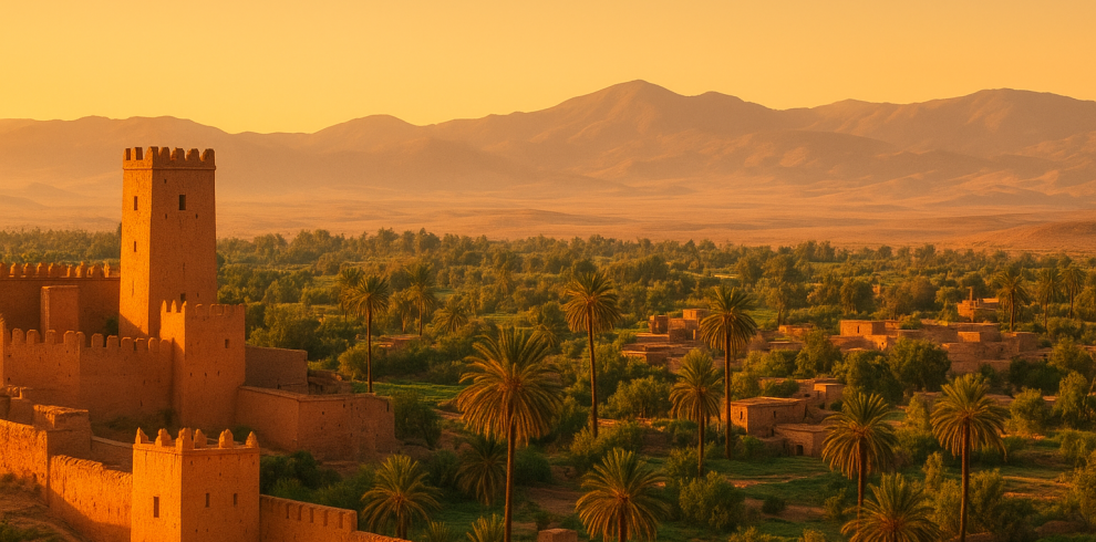 Taroudant et tiout au coucher de soleil