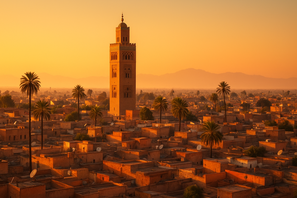 Marrakech au coucher du soleil