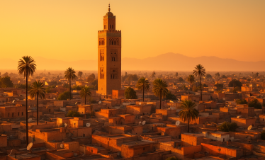 Marrakech au coucher du soleil