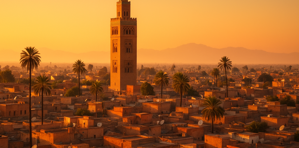 Marrakech au coucher du soleil